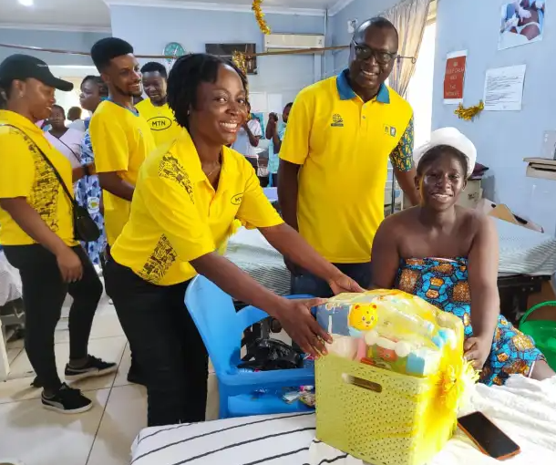 MTN Ghana Donates 40 Baby Hampers to Christmas Day Newborns in Sekondi-Takoradi